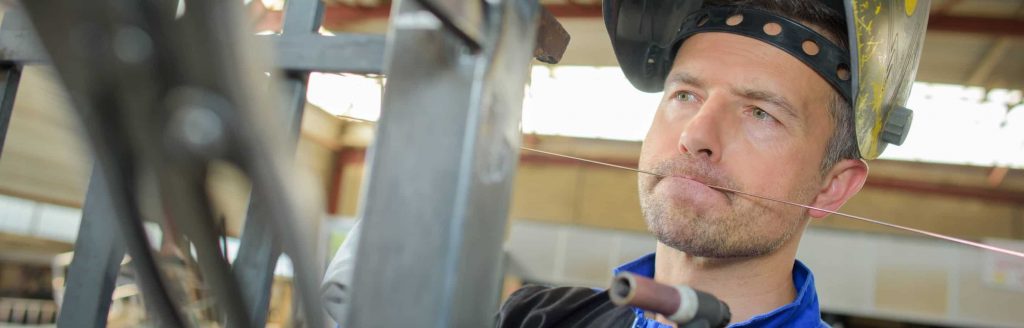 A man welding in a welding career
