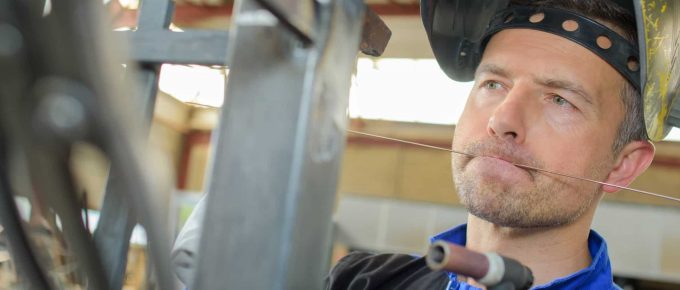 A man welding in a welding career